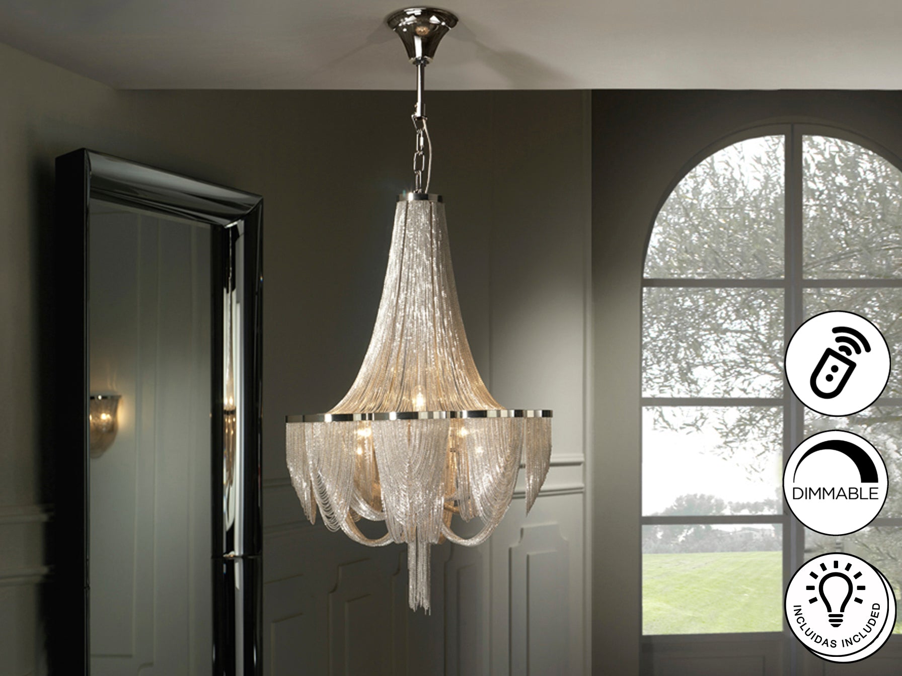 Lámpara Minerva 10 Luces - Schuller - Diseño Elegante | luzguru.com