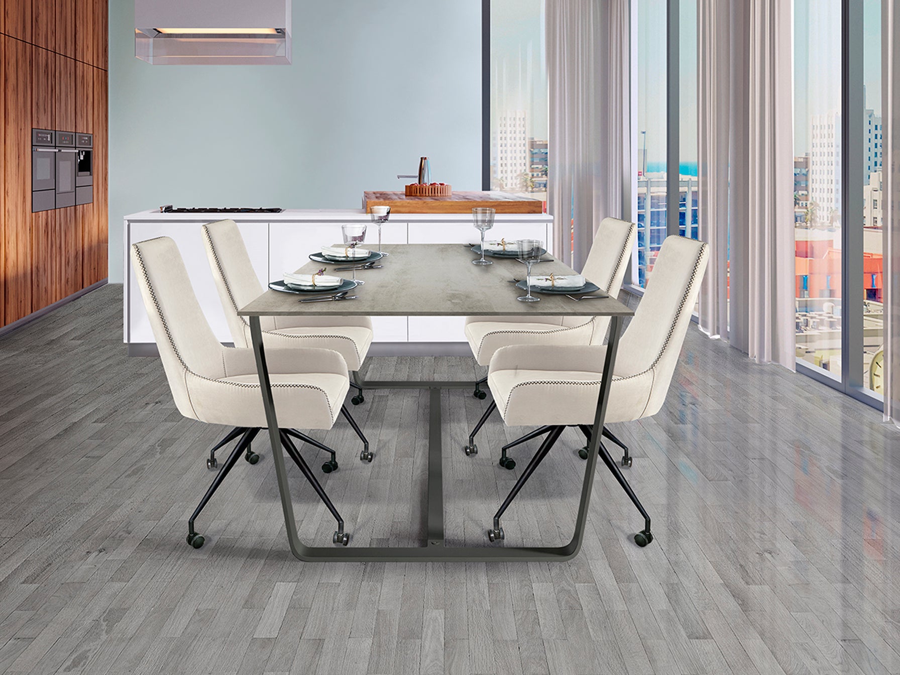 Silla de Ruedas Moderna Blanca y Gris - Schuller - Calidad Premium | luzguru.com