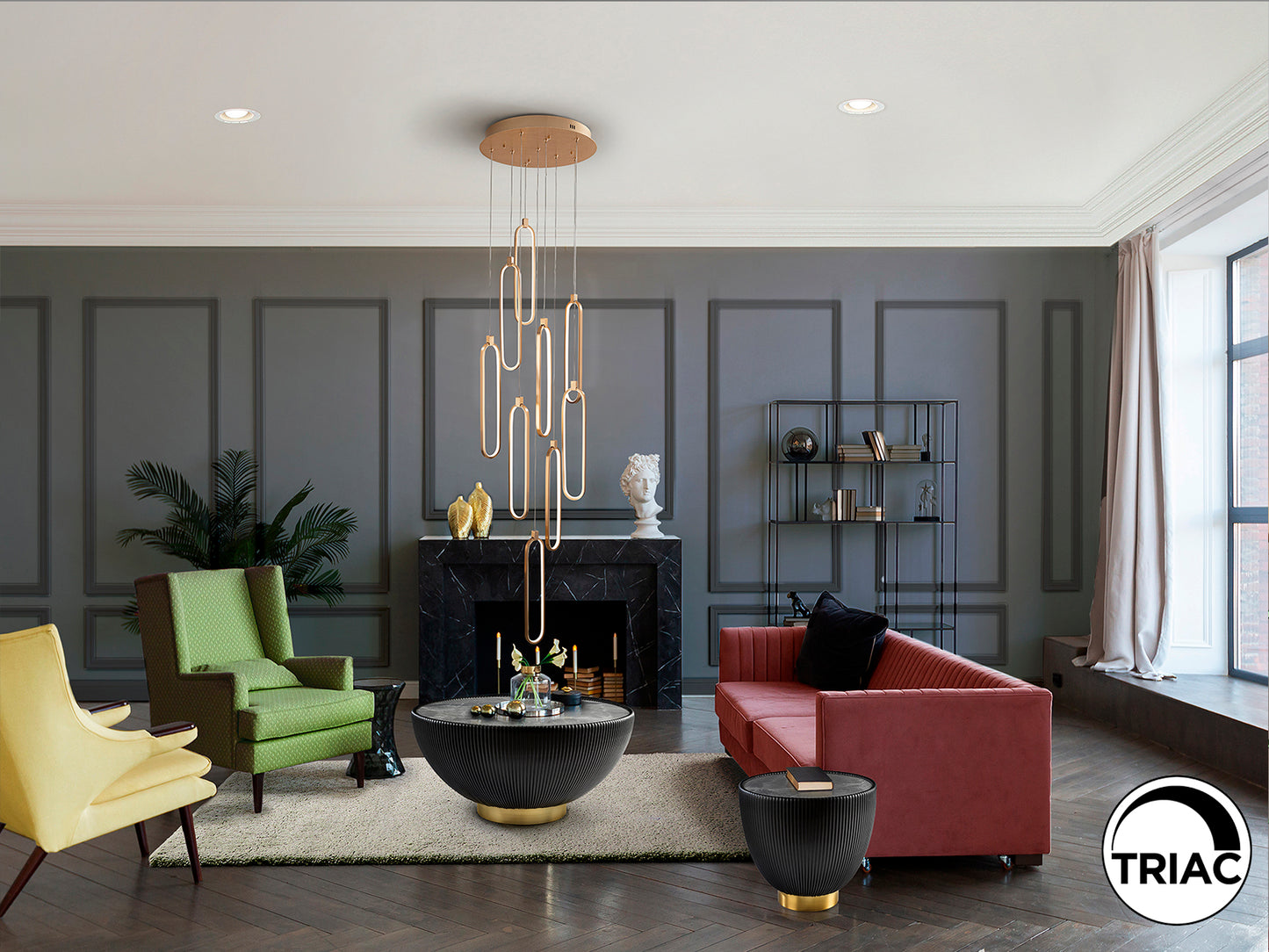 Lámpara de Techo Colette Oro Rosa - Schuller - Iluminación Moderna | luzguru.com