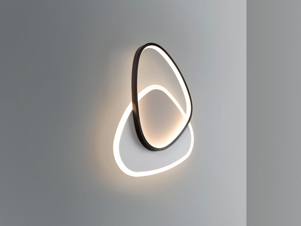 Plafón Aplique Moderno Schuller Romo - Blanco y Negro | luzguru.com