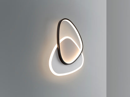 Plafón Aplique Moderno Schuller Romo - Blanco y Negro | luzguru.com