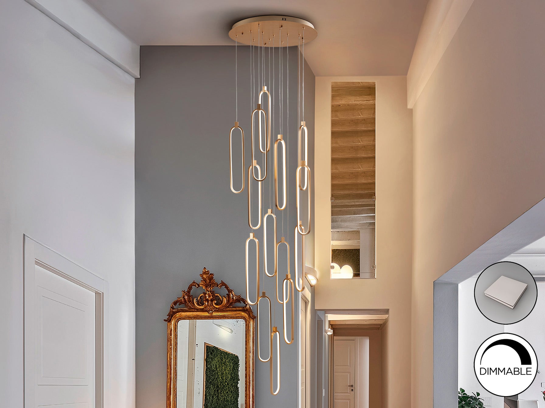 SCHULLER 787433GD - Lámpara Colette Oro Rosa - 14 Luces LED - LUZGURÚ