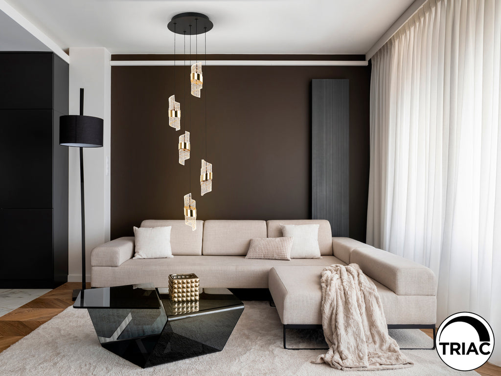 Lámpara Iliada Negro-Oro - Schuller - Diseño Moderno | luzguru.com