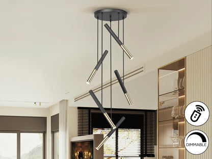 Lámpara Moderna Negro Oro - Schuller Edna - Calidad Premium | luzguru.com