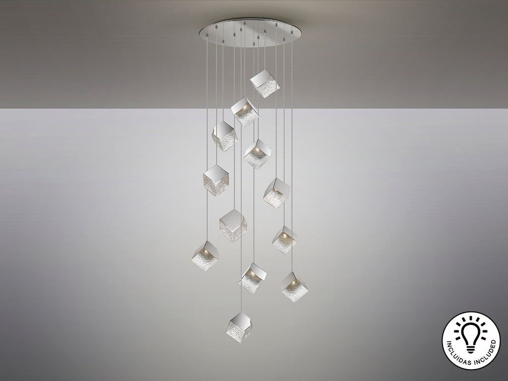 Schuller 721240 - Lámpara Priscila Cromada 12 Luces - luzguru.com