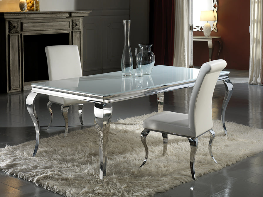 Mesa Comedor Acero Inoxidable - Schuller Baroque - Calidad Premium | luzguru.com
