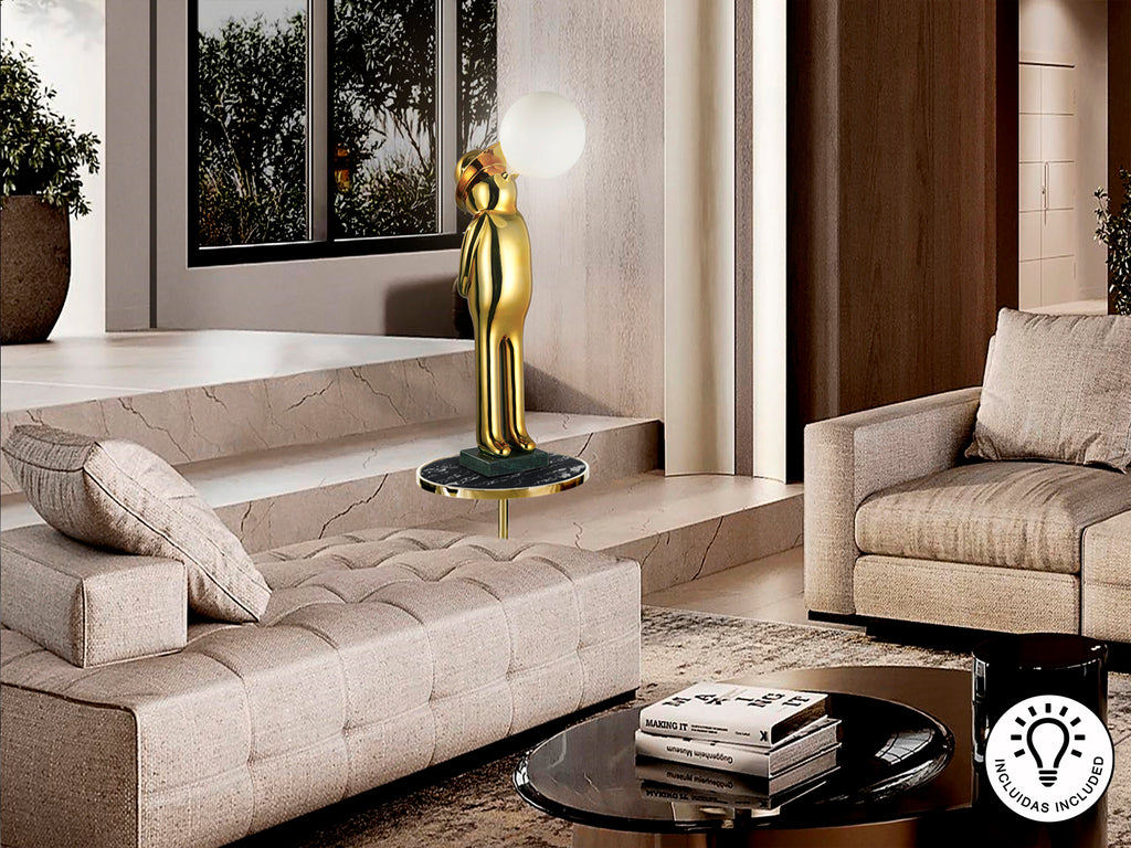 Figura Decorativa Oro Schuller - Diseño Exclusivo | luzguru.com