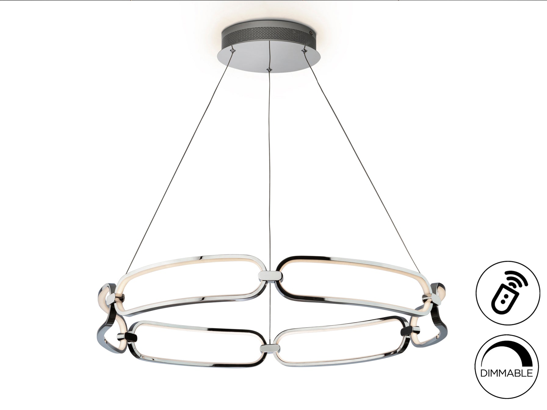 Schuller 786973D - Lámpara Colette Ø80cm Cromado - luzguru.com