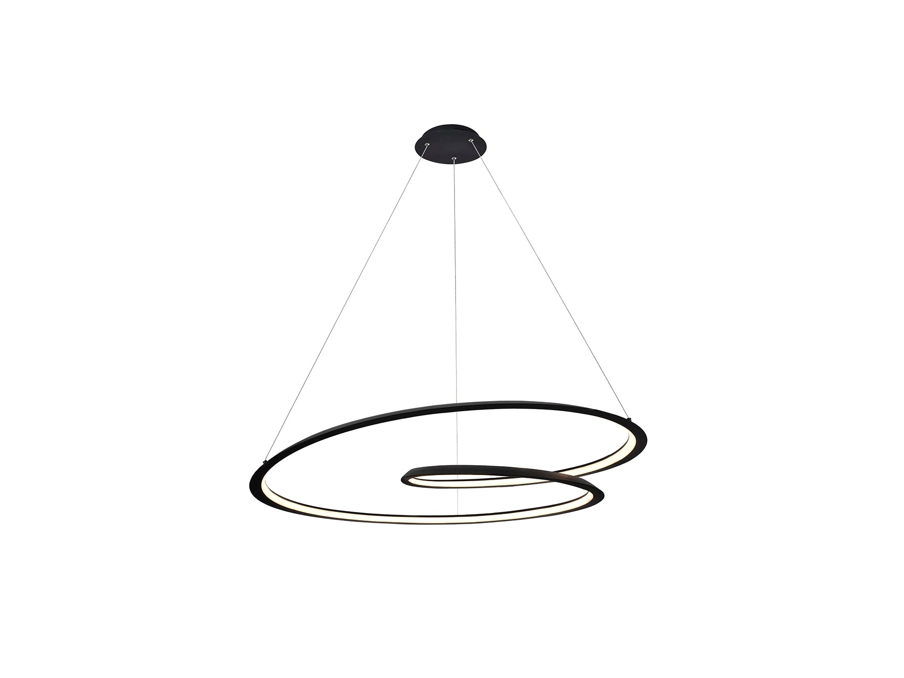 Schuller 527644 - Lámpara LOOPING Negra Ø97cm - luzguru.com