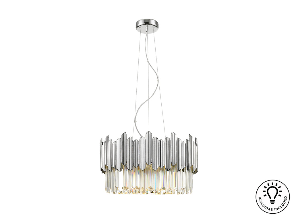 Lámpara de Techo Cromada Tiara - Schuller - Iluminación de Lujo | luzguru.com