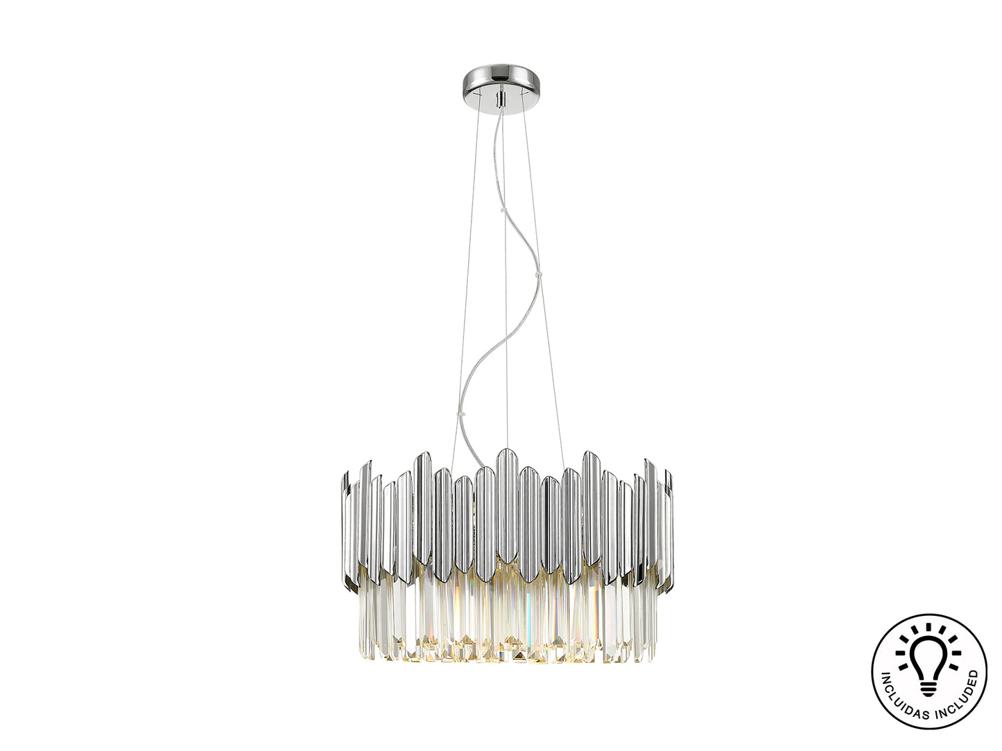 Lámpara de Techo Cromada Tiara - Schuller - Iluminación de Lujo | luzguru.com