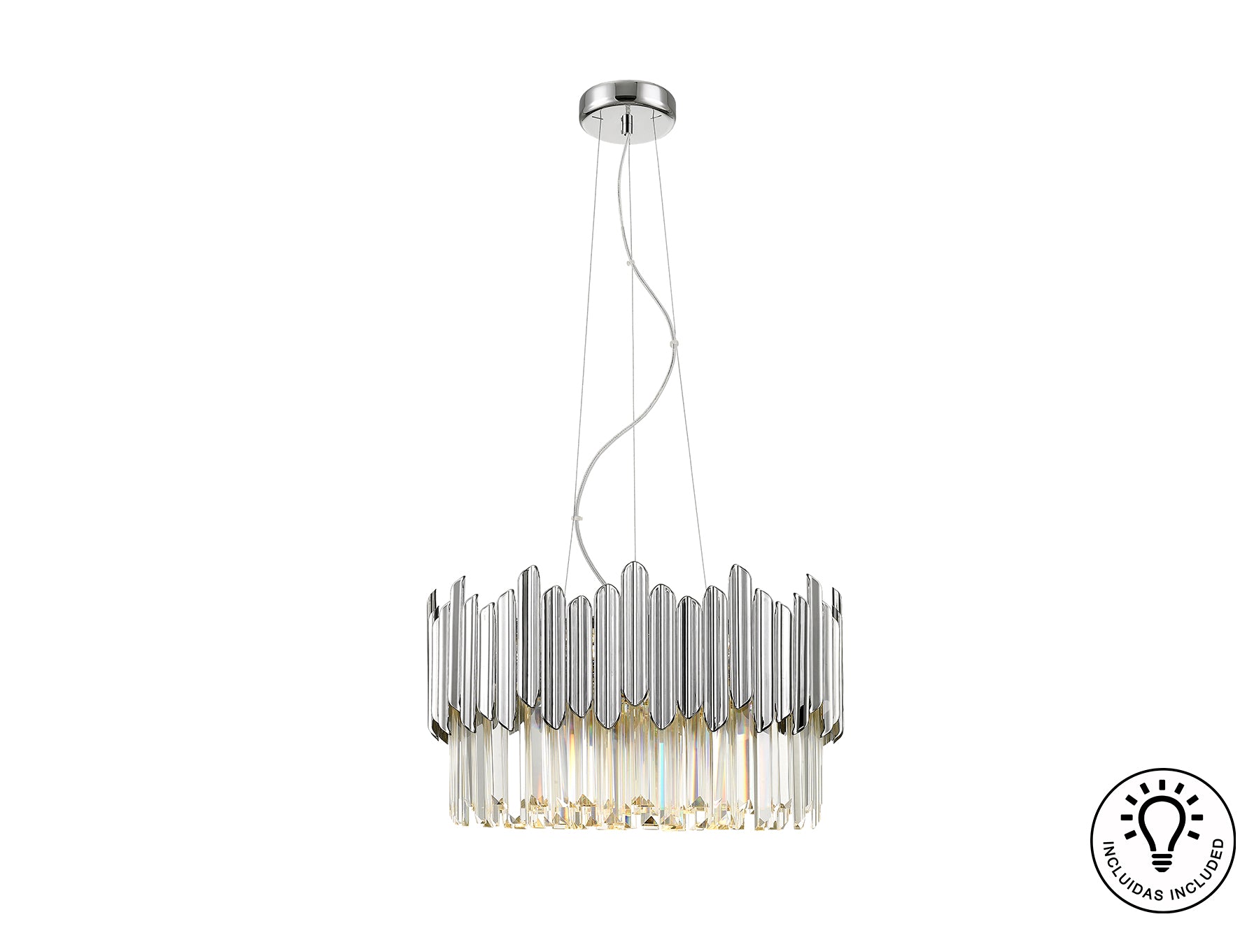 Lámpara de Techo Cromada Tiara - Schuller - Iluminación de Lujo | luzguru.com