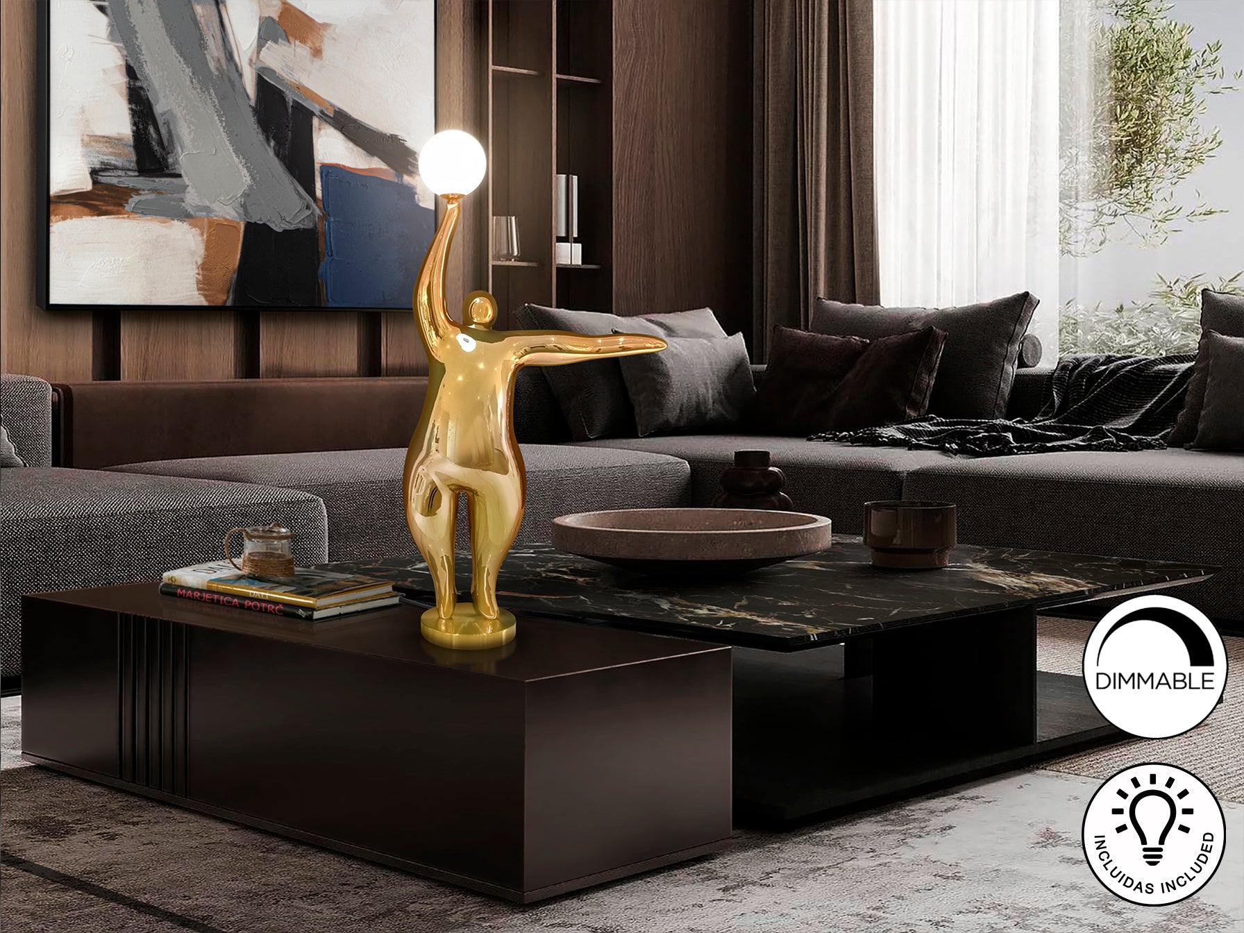 Lámpara de Diseño Schuller El Globo - Oro Brillante | luzguru.com