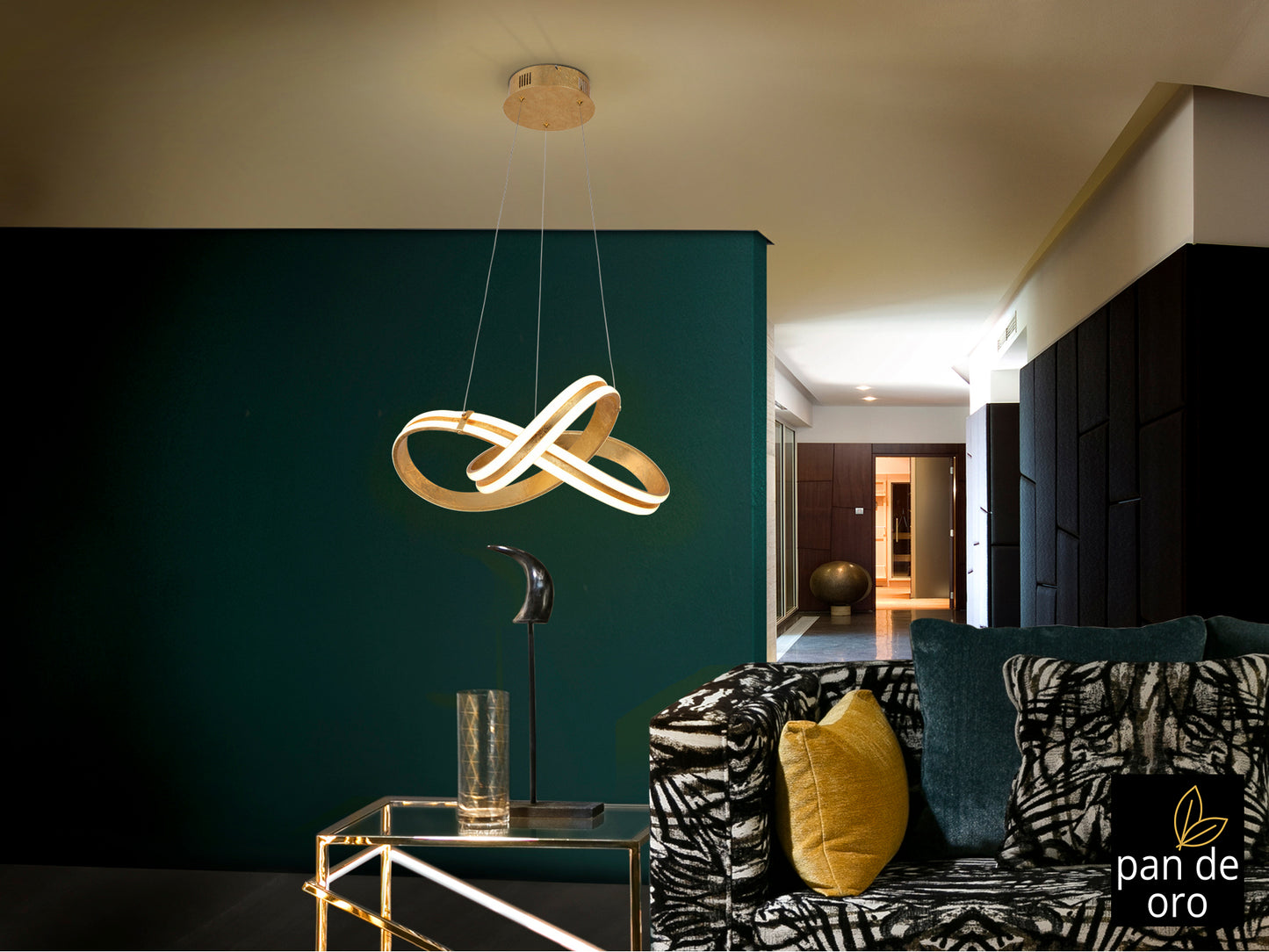 Schuller 486705 - Lámpara Lazas Pan de Oro - luzguru.com