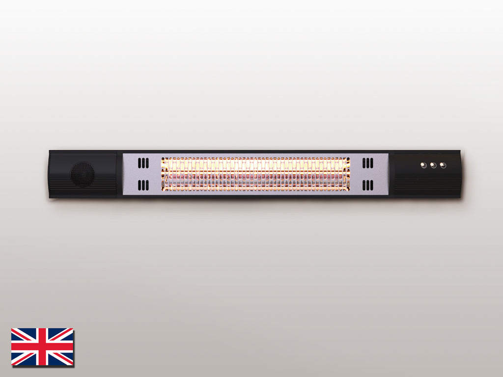 Estufa de Pared Schuller Heat Music 1500W - Negra - luzguru.com