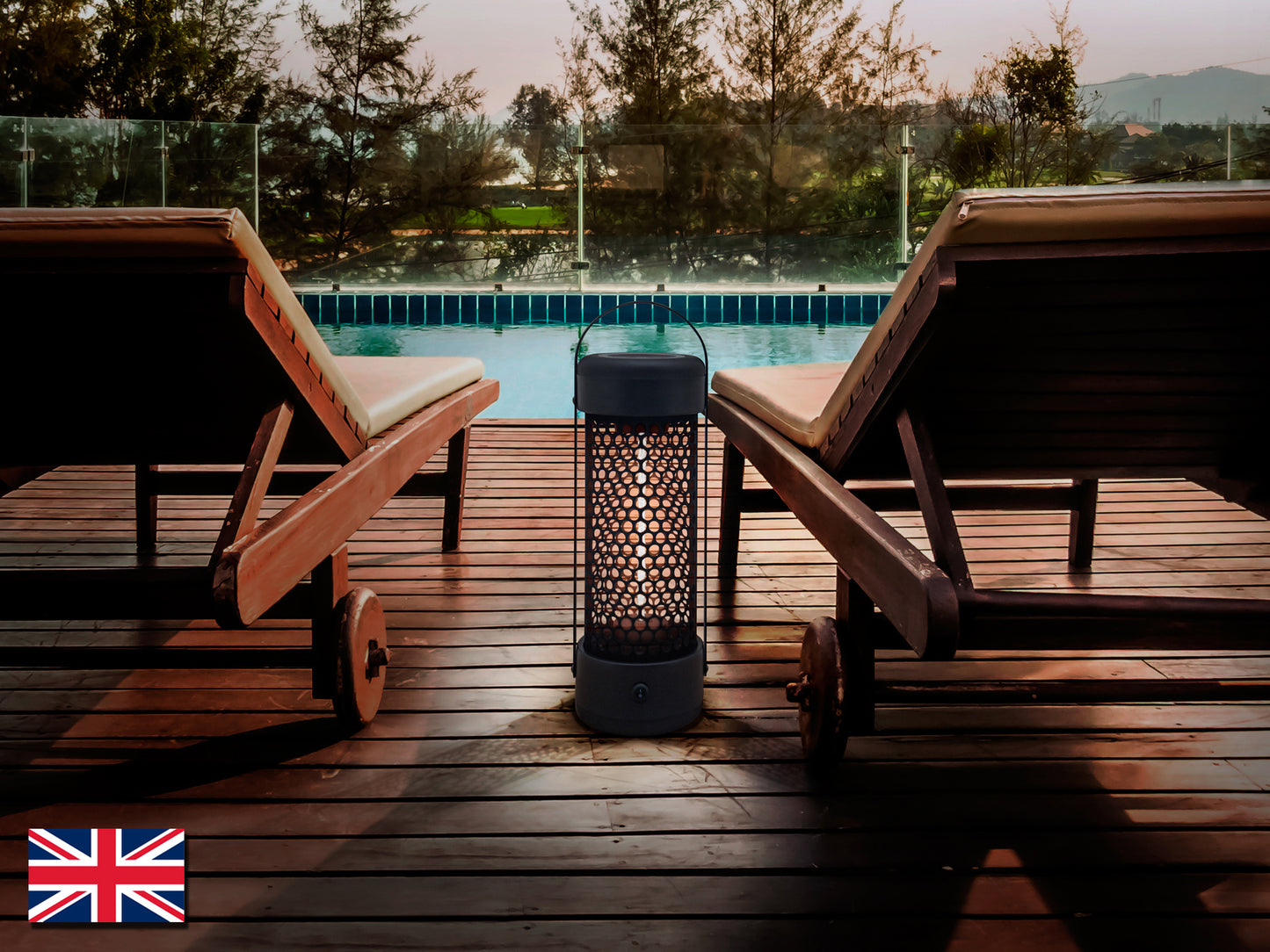 Estufa Farol Exterior Negra 1200W - Schuller - Calidad Premium | luzguru.com