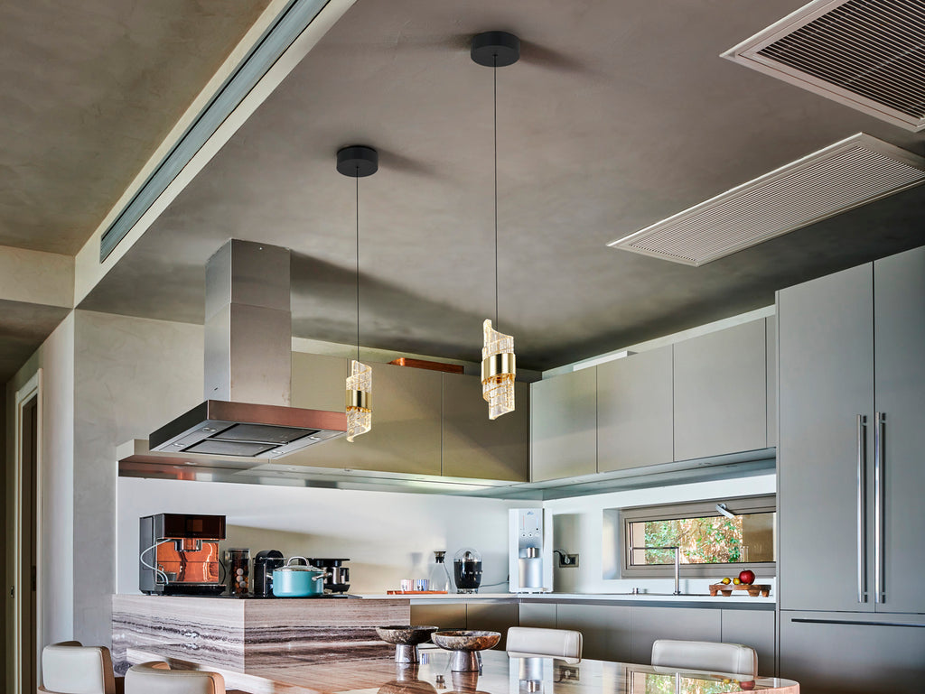 Lámpara Iliada Negra y Oro - Schuller - Iluminación Moderna | luzguru.com