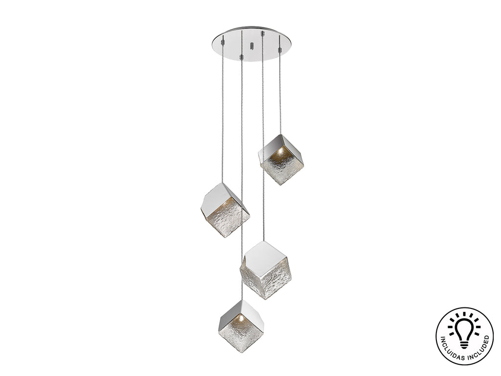 Lámpara Colgante Cromada Priscila - Schuller - Calidad Premium | luzguru.com