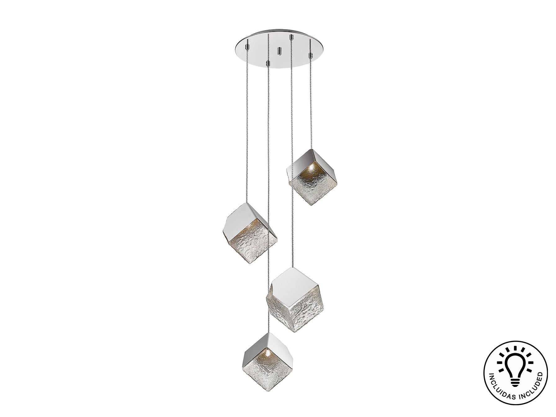 Lámpara Colgante Cromada Priscila - Schuller - Calidad Premium | luzguru.com
