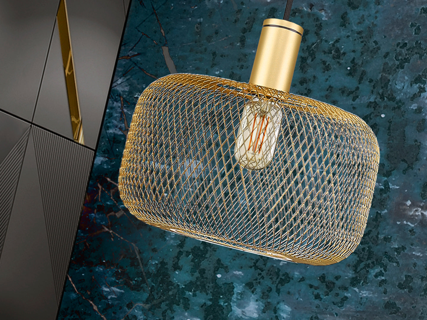 Lámpara de Metal Oro Osiris - Schuller - Calidad Premium | luzguru.com