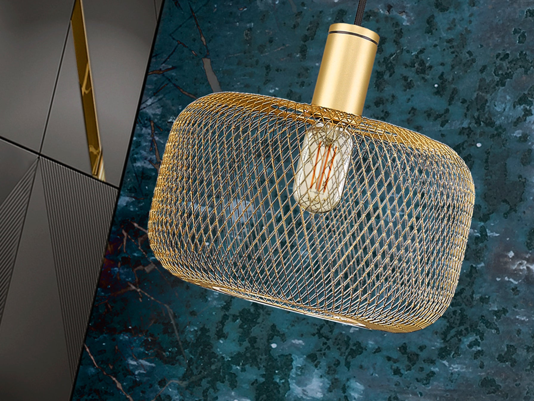 Lámpara de Metal Oro Osiris - Schuller - Calidad Premium | luzguru.com