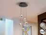 SCHULLER 501965 - Lámpara Zaria 5 Luces Negro/Dorado - LUZGURÚ