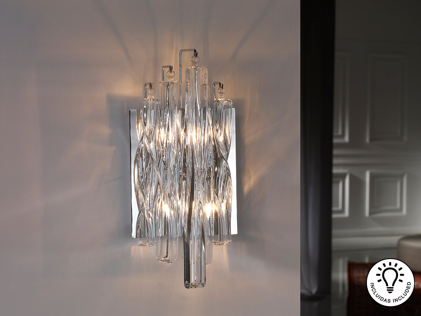 Aplique Pared Cromado Schuller Manacor - luzguru.com