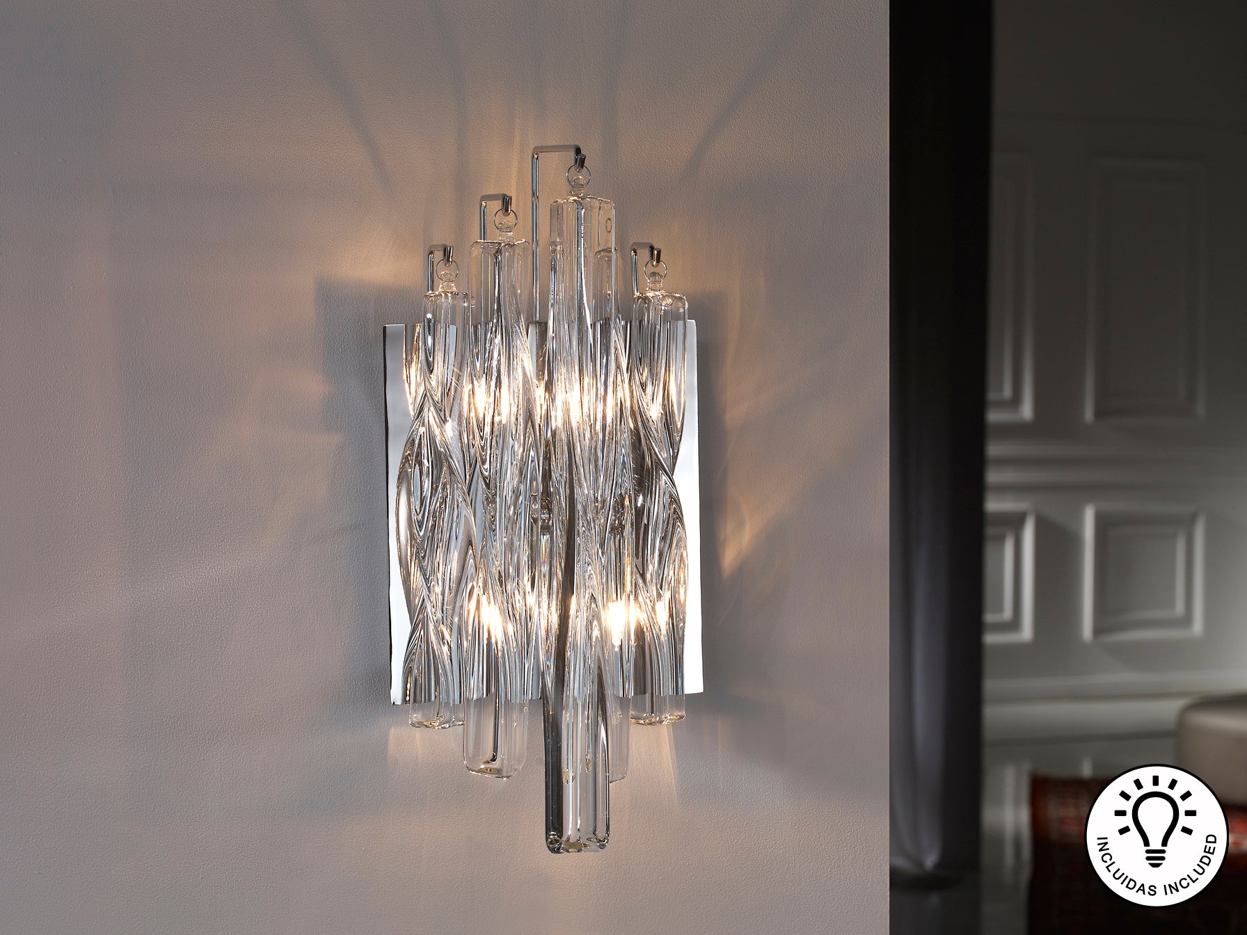 Aplique Pared Cromado Schuller Manacor - luzguru.com