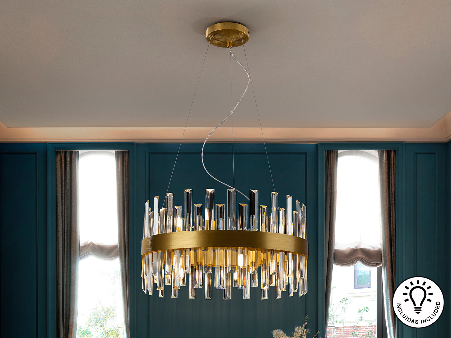 Lámpara Techo Moderna Oro - Schuller Grace | luzguru.com