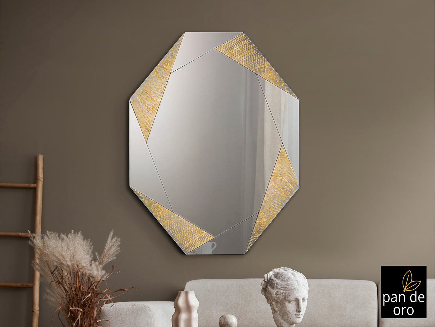 Espejo Laverna Oro - Schuller - Diseño Elegante | luzguru.com