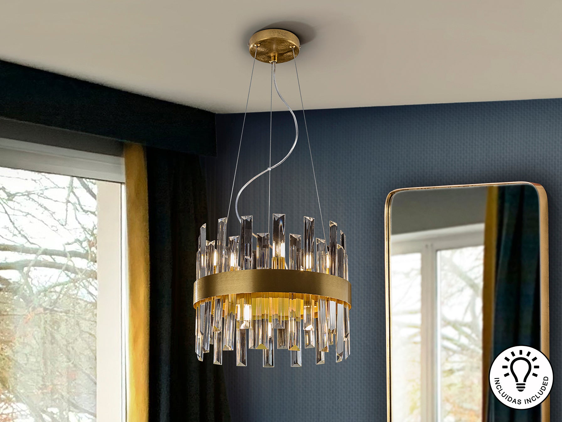 Lámpara de Techo GRACE Oro - Schuller - Iluminación de Lujo | luzguru.com