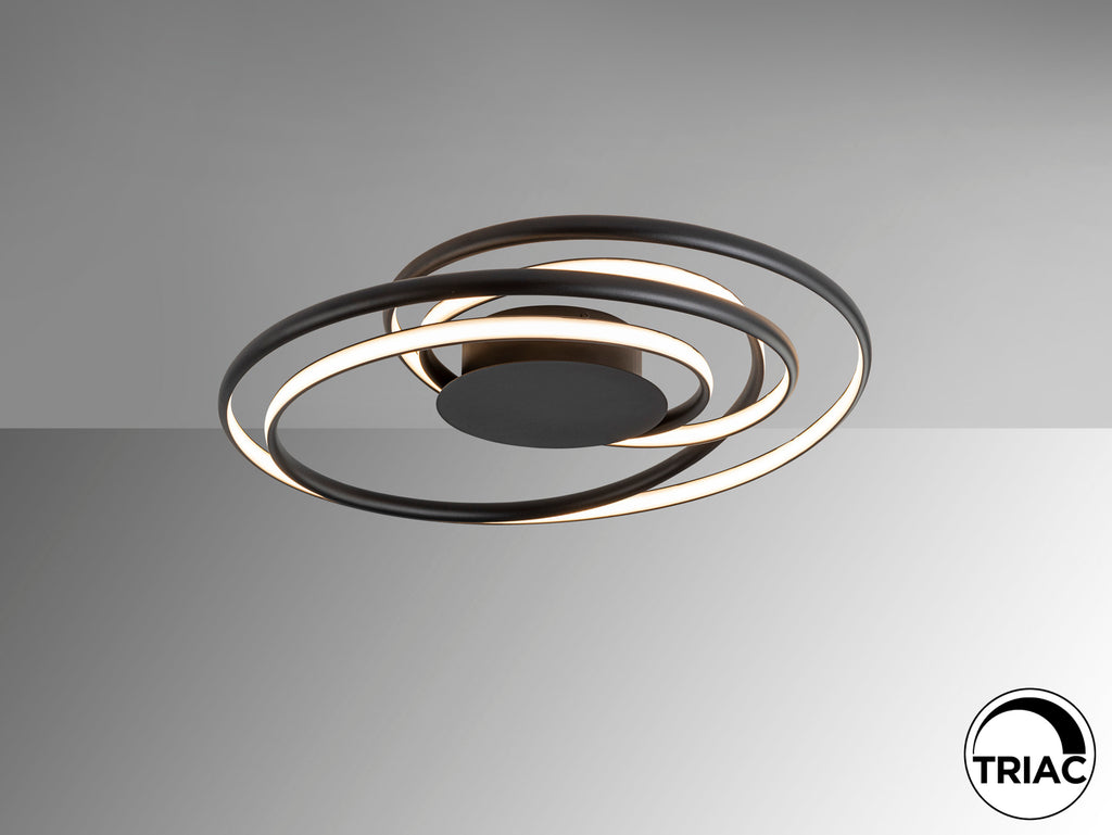 Plafón LED Negro Schuller Danza - Diseño Moderno | luzguru.com