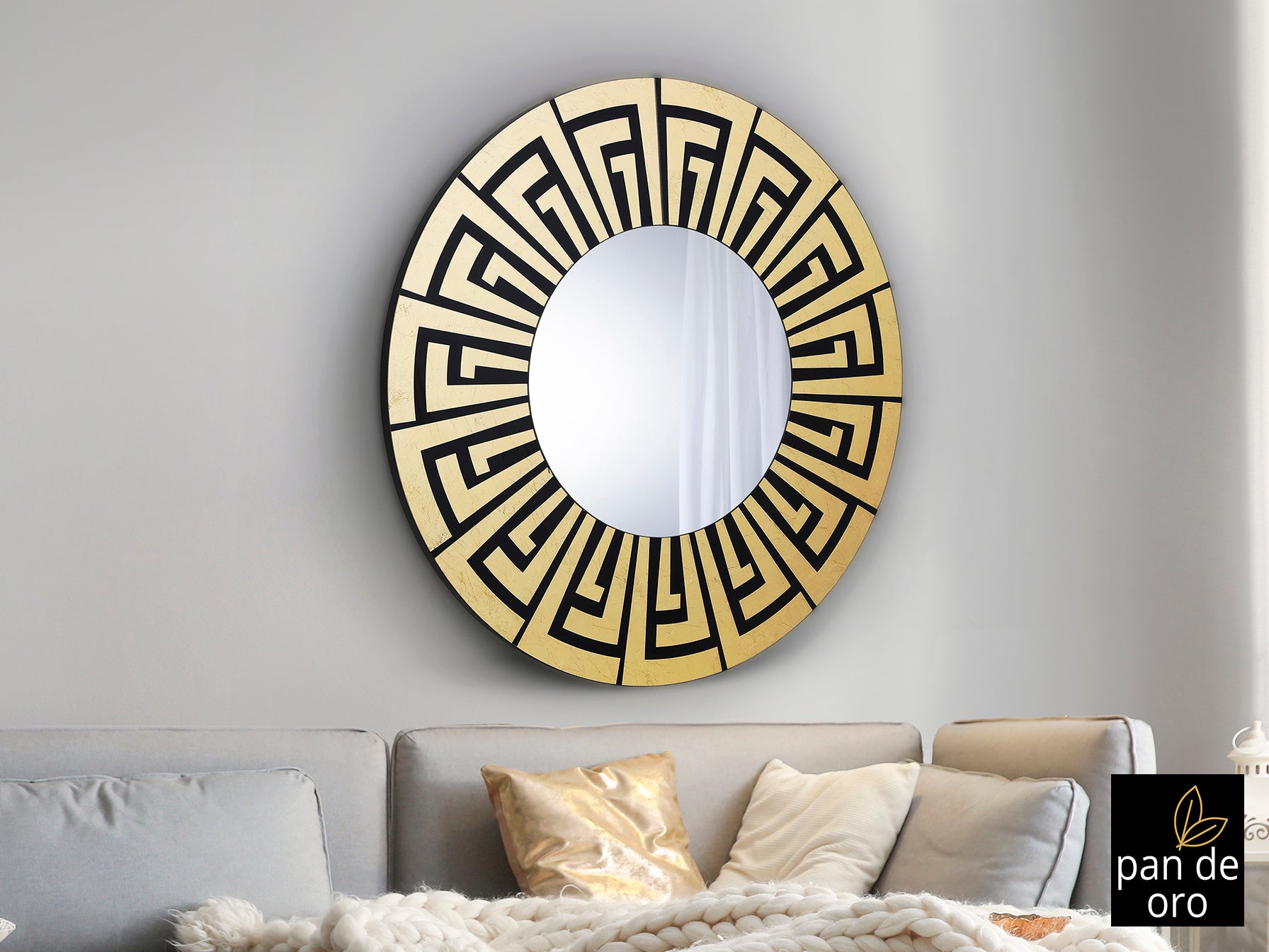 Espejo Moderno Pan de Oro - Schuller Aquiles | luzguru.com