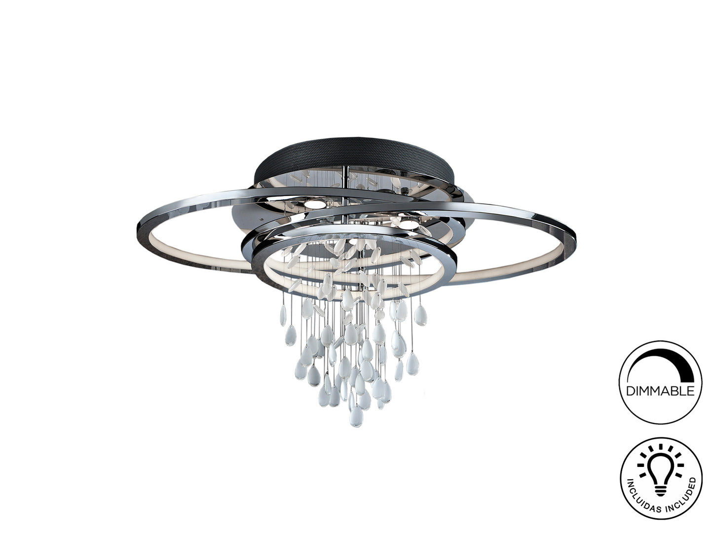 Schuller 696318 - Plafón Bruma LED Cromo - luzguru.com