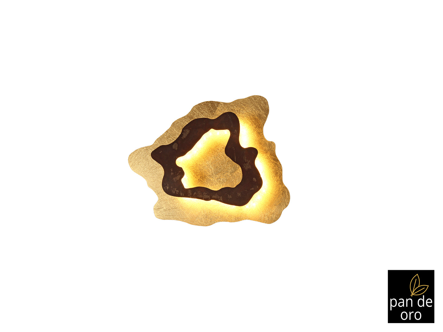 Aplique Moderno Óxido y Pan de Oro - Schuller - luzguru.com