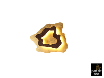 Aplique Moderno Óxido y Pan de Oro - Schuller - luzguru.com