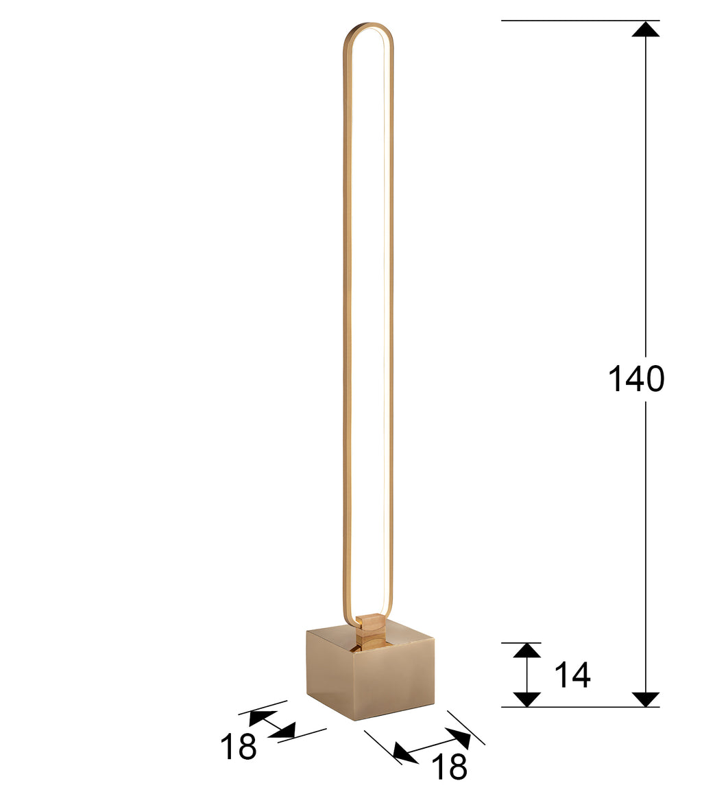 Medidas Lámpara Pie Colette Oro Rosa Schuller 787321: 18x147x18 cm, 5.25 kg.
