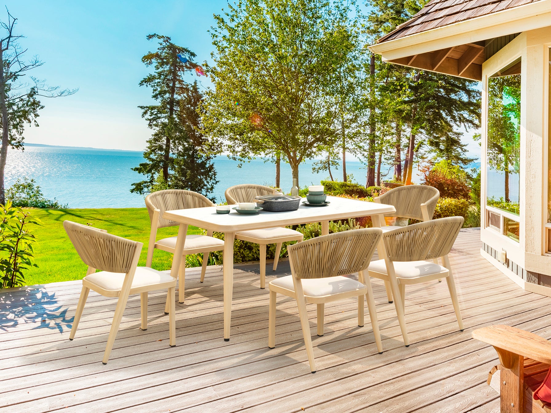 Comedor Exterior Schuller Brizna - Diseño Moderno y Resistente | luzguru.com