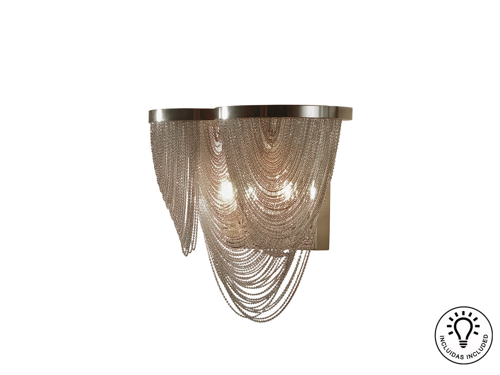 Aplique Pared Moderno Niquelado - Schuller Minerva | luzguru.com