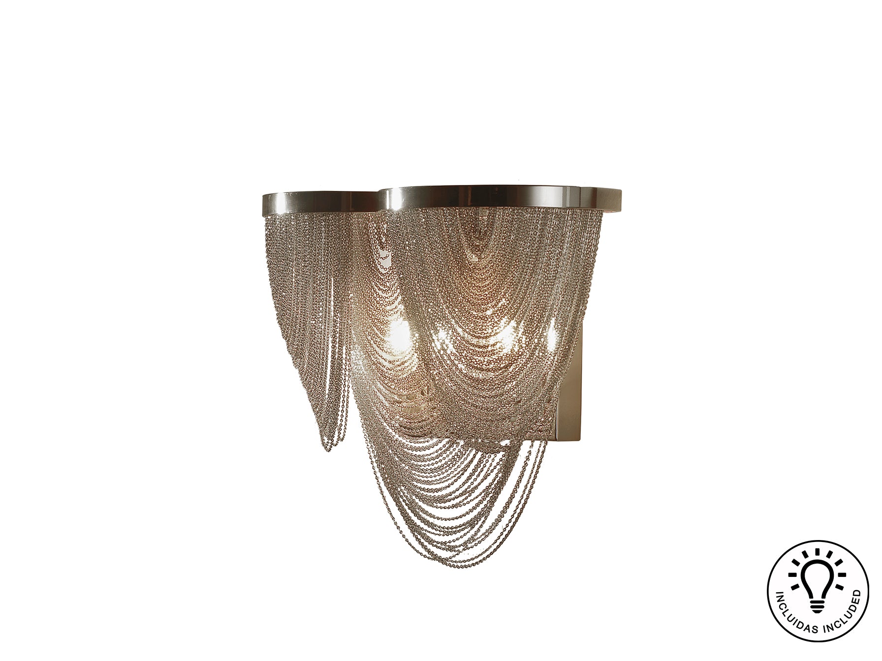 Aplique Pared Moderno Niquelado - Schuller Minerva | luzguru.com