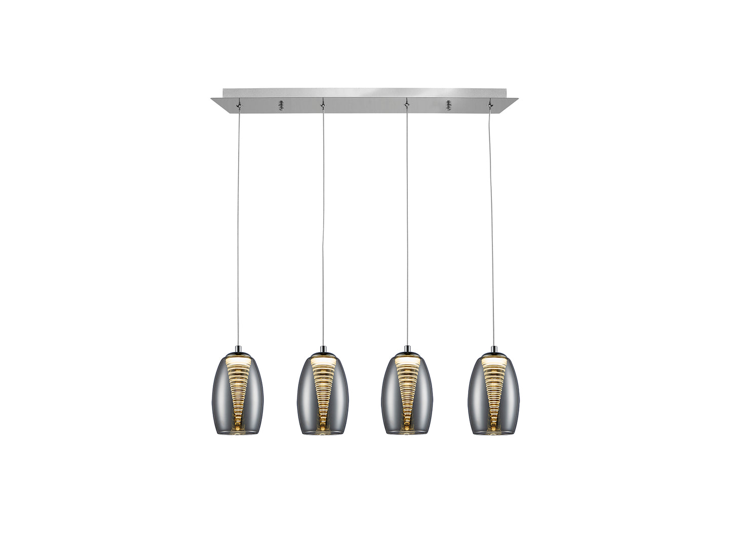 Lámpara Moderna Cromo 4 Luces - Schuller Nebula | luzguru.com