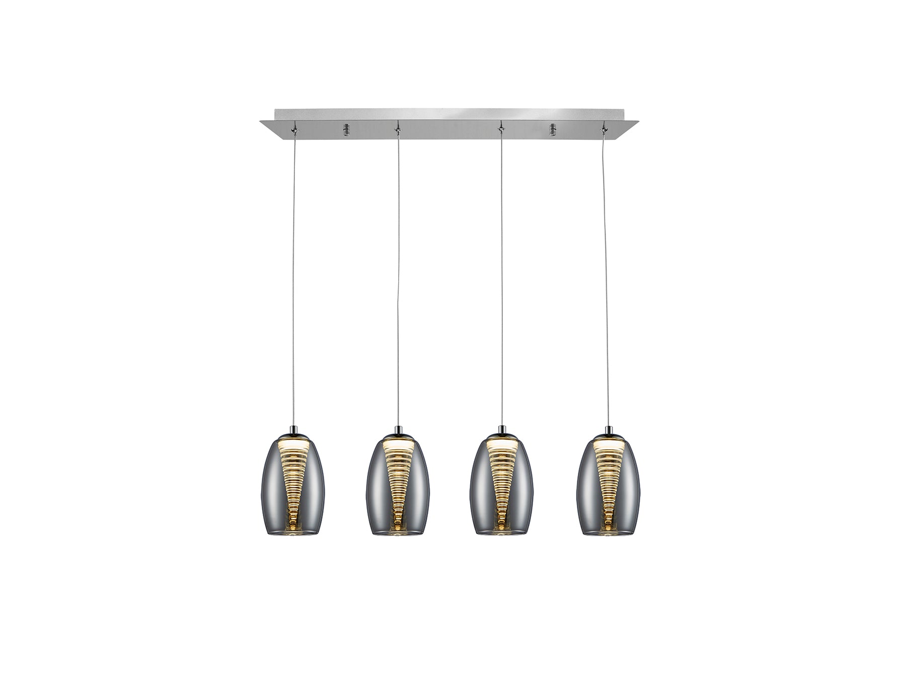 Lámpara Moderna Cromo 4 Luces - Schuller Nebula | luzguru.com