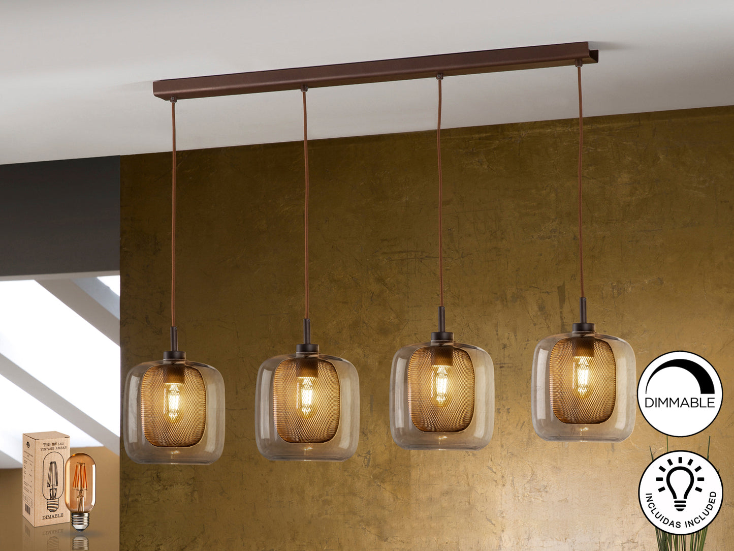 Lámpara de Techo Fox Chocolate - Schuller - Calidad Premium | luzguru.com