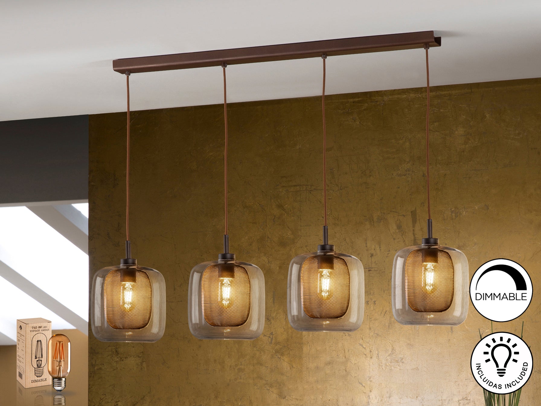 Lámpara de Techo Fox Chocolate - Schuller - Calidad Premium | luzguru.com