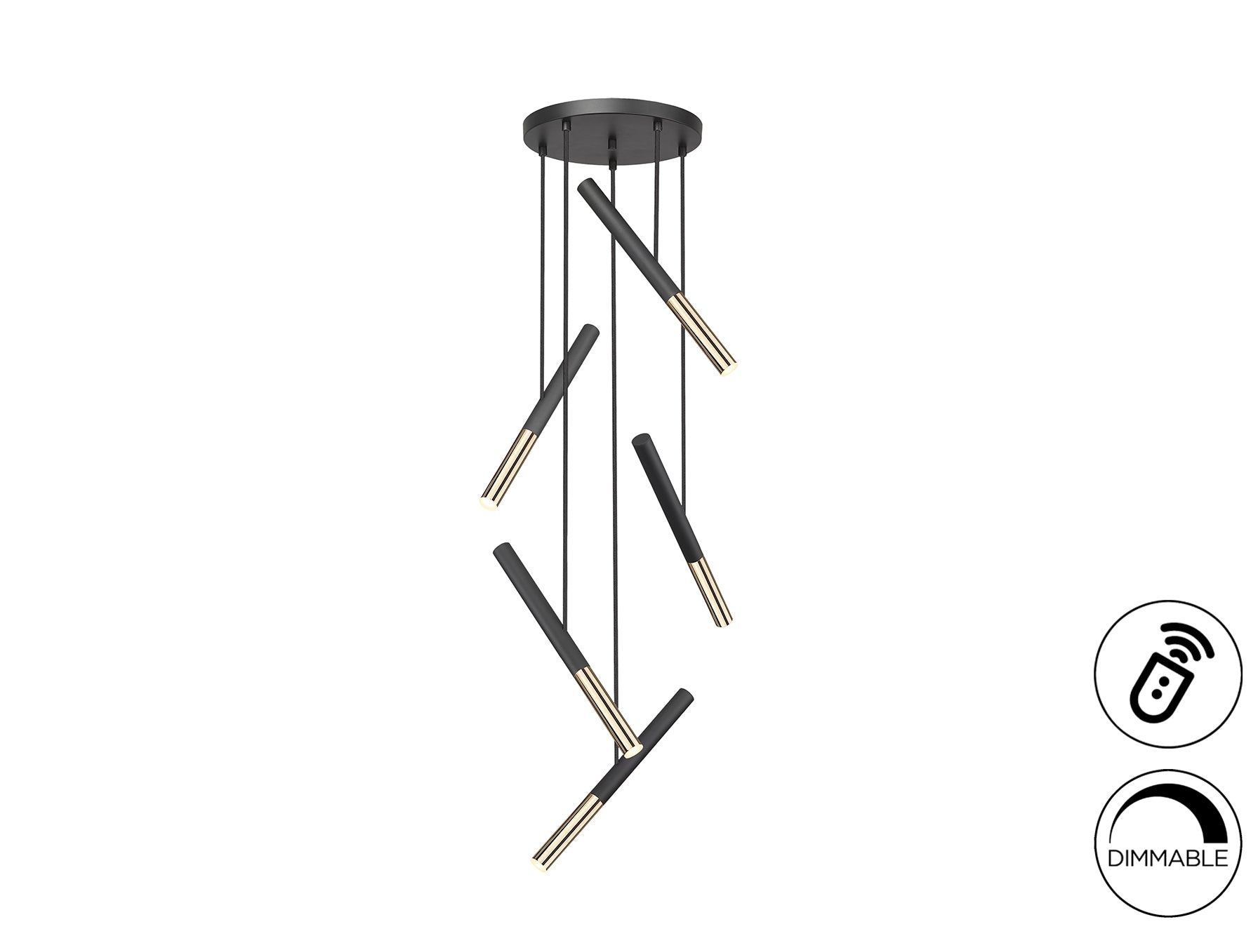 Lámpara Moderna Negro Oro - Schuller Edna - Calidad Premium | luzguru.com