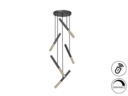 Lámpara Moderna Negro Oro - Schuller Edna - Calidad Premium | luzguru.com