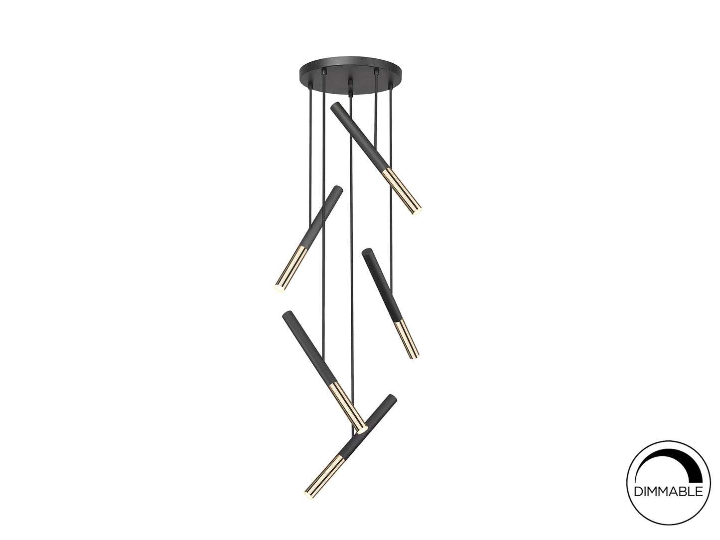 Lámpara Moderna Negro Oro - Schuller Edna - Calidad Premium | luzguru.com