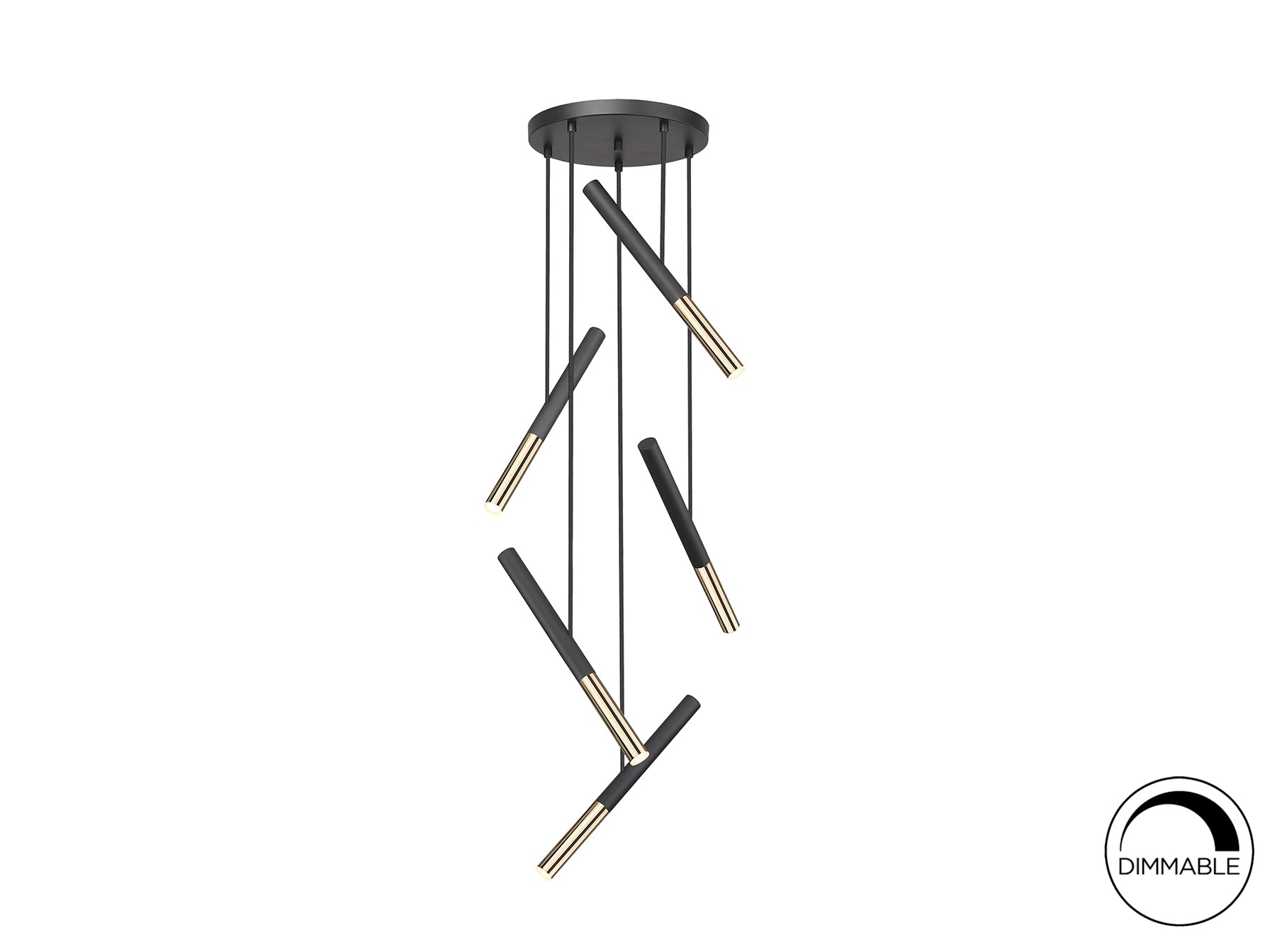 Lámpara Moderna Negro Oro - Schuller Edna - Calidad Premium | luzguru.com