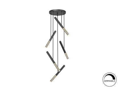 Lámpara Moderna Negro Oro - Schuller Edna - Calidad Premium | luzguru.com