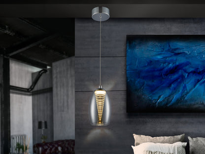 Lámpara Moderna Cromo - Schuller Nebula | luzguru.com